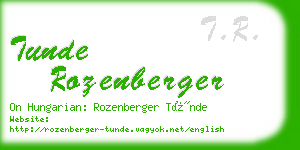 tunde rozenberger business card
